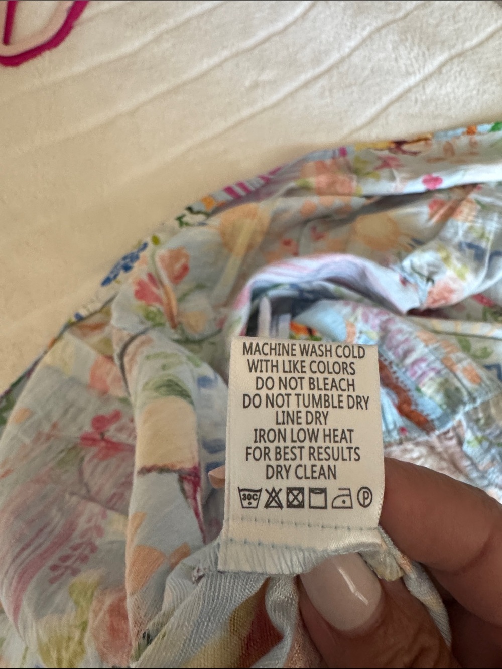 Very J Light Blue Floral & Fruit Print Sundress - Picture 6 of 6